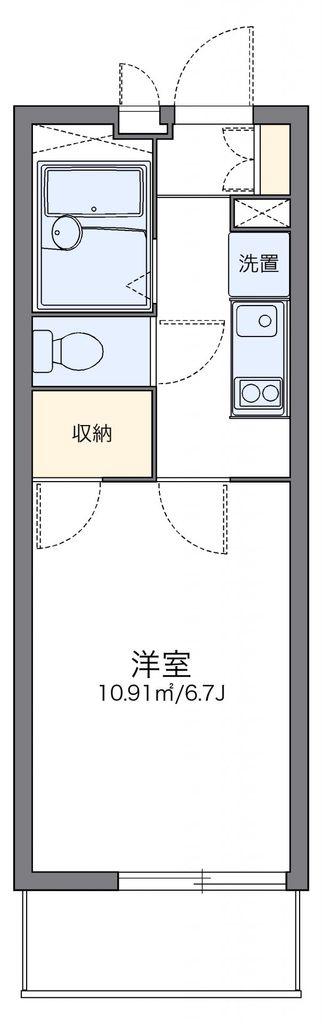 レオパレスゼルコヴァ(1K/2階)の間取り写真
