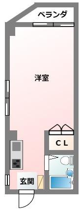 辻24ビル(ワンルーム/4階)の間取り写真