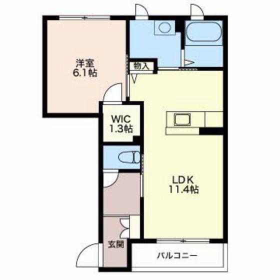 コンフォート・ドミール(1LDK/1階)の間取り写真