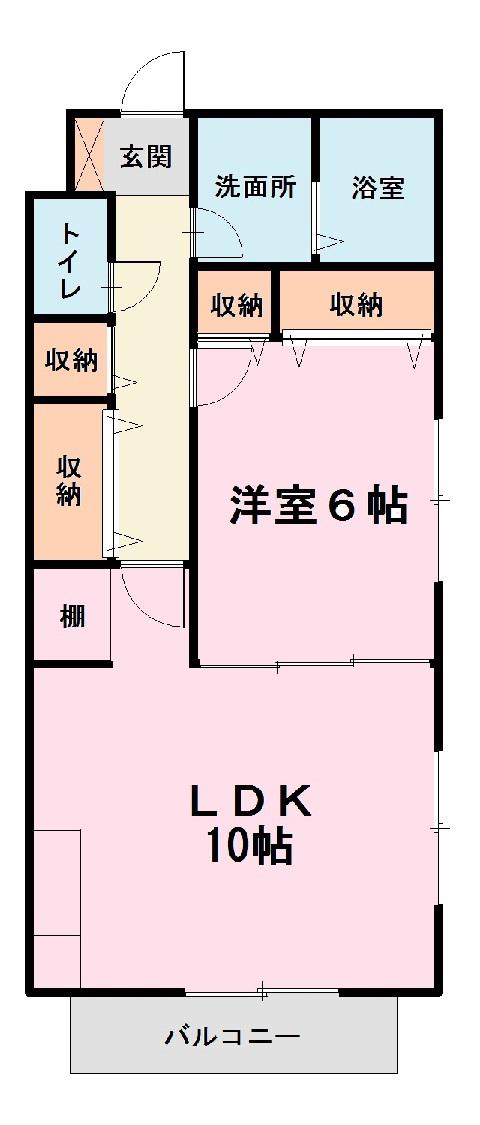 ヴェルドミール大上(1LDK/2階)の間取り写真