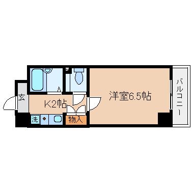 ラポート(1K/9階)の間取り写真