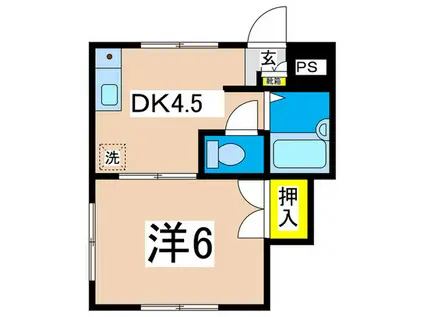 へーベル・メゾンド・サトウ(1DK/1階)の間取り写真