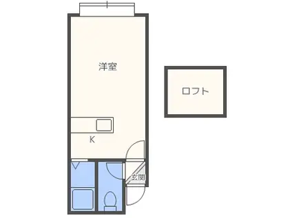 サンハイツ北26(ワンルーム/3階)の間取り写真