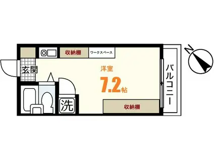 藤崎ビル2(ワンルーム/1階)の間取り写真