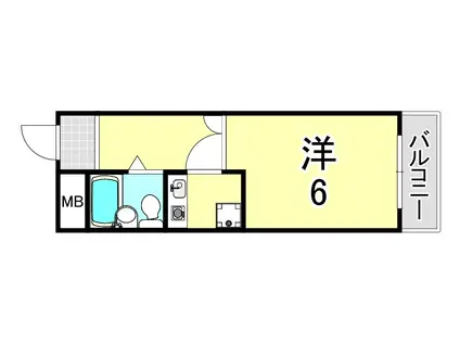 ファオンハイツI(1K/3階)の間取り写真