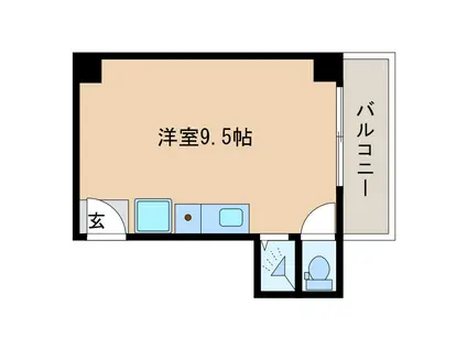 伊勢ビル(ワンルーム/4階)の間取り写真