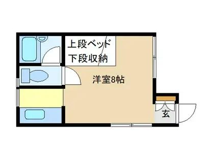リバーサイド日吉(ワンルーム/2階)の間取り写真