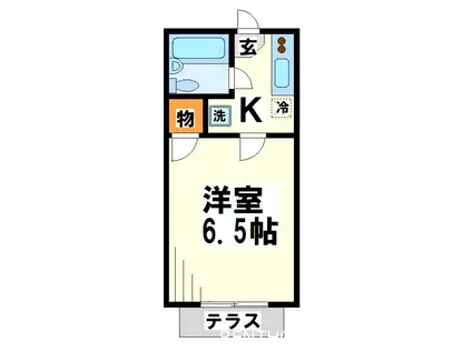 コンフォート大竹(1K/1階)の間取り写真