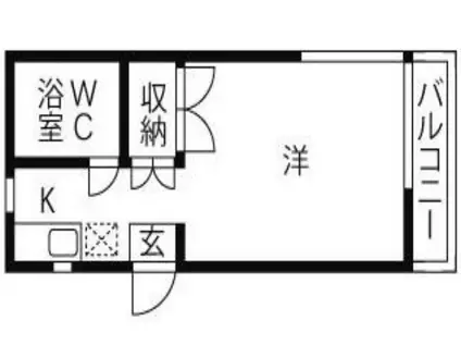 ペアコート大倉山(ワンルーム/2階)の間取り写真