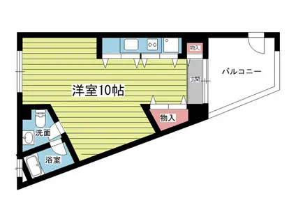 ヴェラーレ中桜塚(ワンルーム/5階)の間取り写真