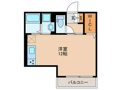 ソレイユ箱崎(ワンルーム/2階)の間取り写真