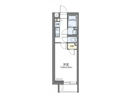 レオネクストMITUYOSHI(1K/1階)の間取り写真