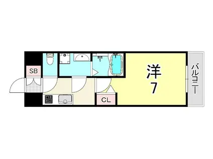サムティ姫島FELICETO(1K/6階)の間取り写真