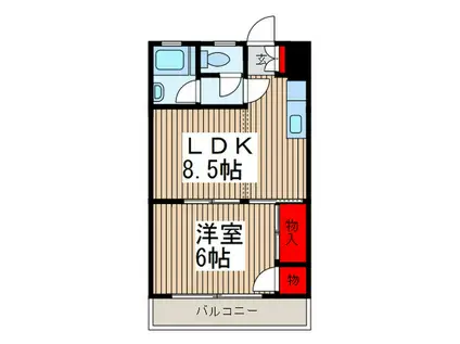 板橋マンション(1LDK/3階)の間取り写真