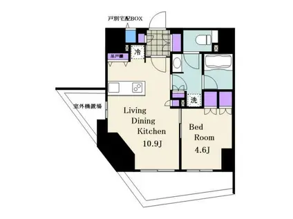ザ・パークハウスアーバンス早稲田(1LDK/4階)の間取り写真