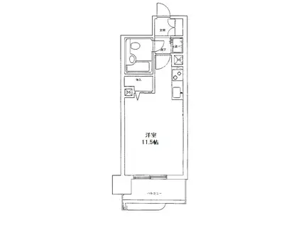 ライオンズステーションプラザ盛岡(ワンルーム/3階)の間取り写真