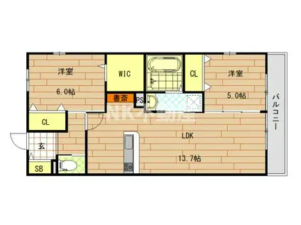 MANOIR MOROFUKU(2LDK/2階)の間取り写真