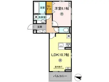 トレス今町(1LDK/3階)の間取り写真