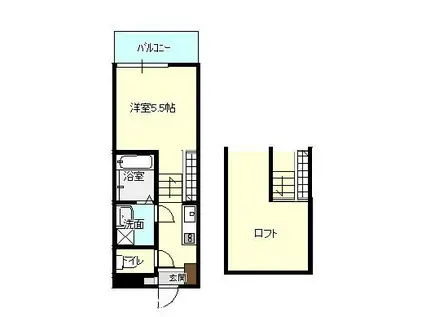 LA FONTE上野(ワンルーム/3階)の間取り写真