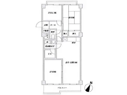 WOODEN BELL(3LDK/2階)の間取り写真