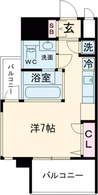 SK BUILDING6(ワンルーム/9階)の間取り写真