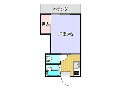 ハイツKKM(1K/2階)の間取り写真