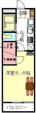 レオパレスKウッズII(1K/3階)の間取り写真