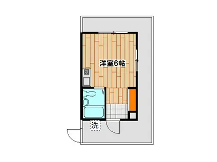 ベルメゾン弘明寺(ワンルーム/4階)の間取り写真