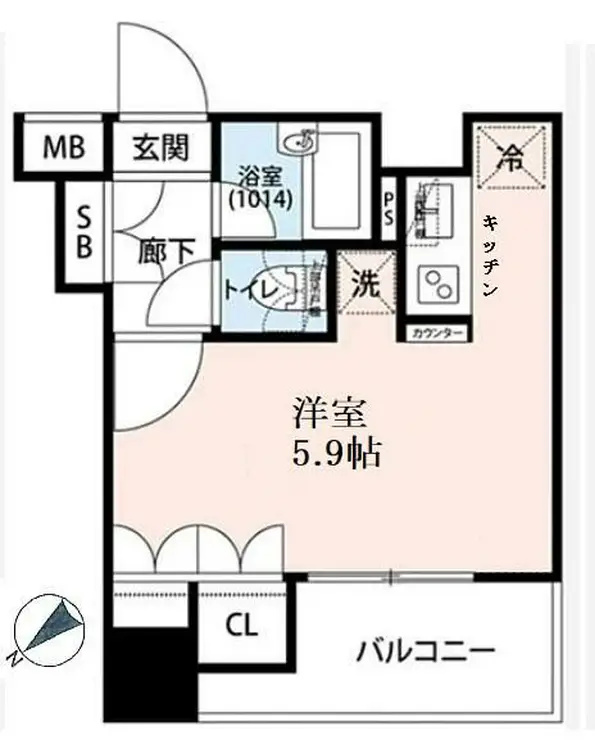 プレール・ドゥーク八丁堀 4階階 間取り