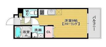 アーバンパーク天神東(ワンルーム/4階)の間取り写真