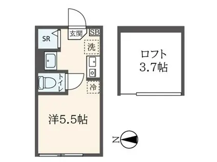 CORE STYLE板橋(ワンルーム/2階)の間取り写真
