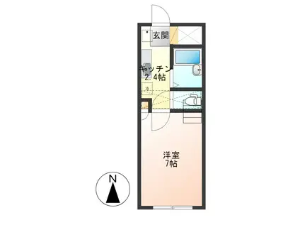 マウンテンセブン(1K/3階)の間取り写真