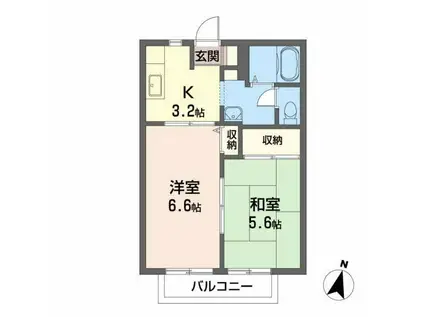 エミネンス(2K/1階)の間取り写真