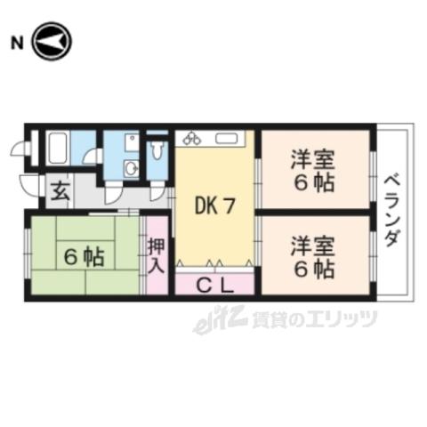 パストラルコート(3DK/2階)の間取り写真