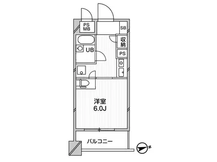 CASSIA南浦和(ワンルーム/9階)の間取り写真