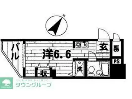 TRUST VALUE 不動前(ワンルーム/11階)の間取り写真