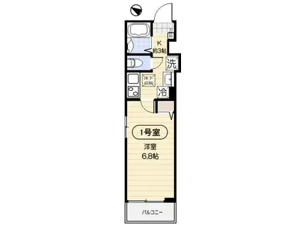 ファインオプト志村(1K/1階)の間取り写真