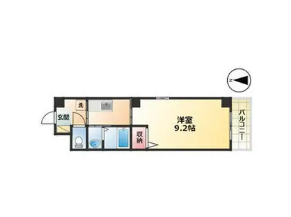 LOE中村公園(1DK/3階)の間取り写真