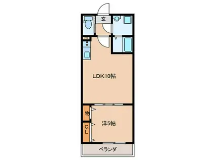 アトランティス入間(1LDK/3階)の間取り写真