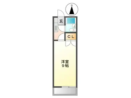 カレッジハウス1(1K/1階)の間取り写真