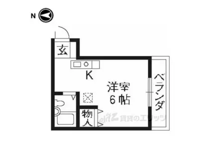 サンハイツ浅野(1K/1階)の間取り写真