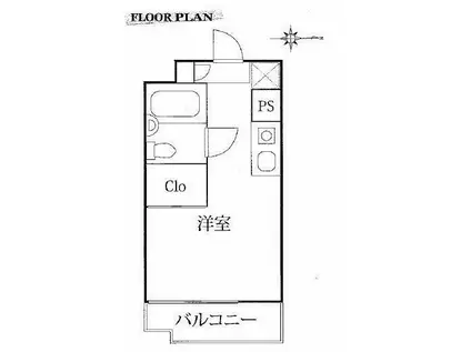 メゾン・ド・フィエール(ワンルーム/1階)の間取り写真
