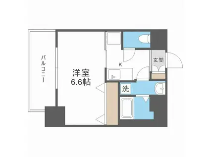 LUXE海老江II(1K/7階)の間取り写真