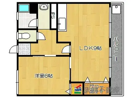 大野ビル(1LDK/4階)の間取り写真