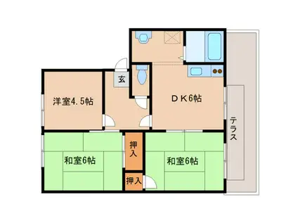 シティライフ(3DK/1階)の間取り写真