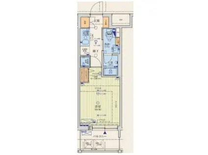 レオンコンフォート谷町六丁目(1K/6階)の間取り写真