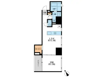 プロスペクトカロン三ノ輪(1LDK/10階)の間取り写真