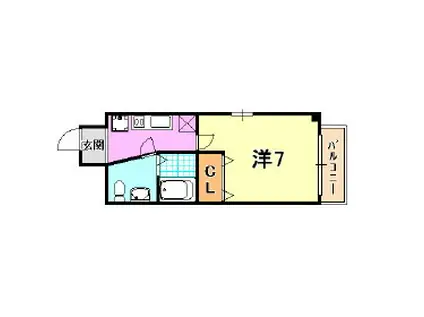 B-RISE元町(1K/11階)の間取り写真