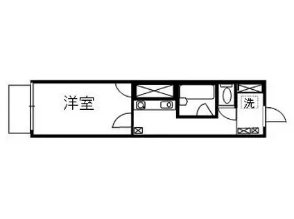 南与野プラザA(1K/2階)の間取り写真