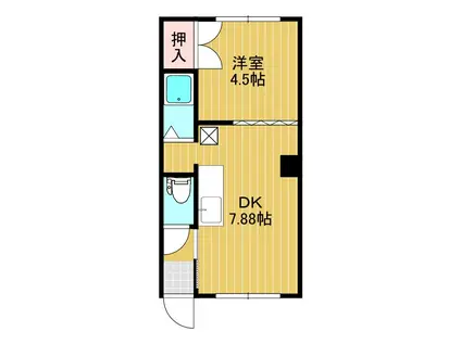 青空美芳ききょう(1DK/1階)の間取り写真